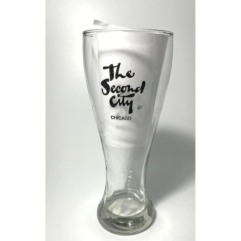 Second City Comedy Club Collectible Chicago Tall Beer Glass 8.5